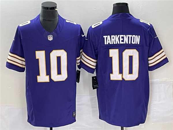 Men%27s Minnesota Vikings #10 Fran Tarkenton Purple 2023 F.U.S.E. Vapor Untouchable Limited Stitched Jersey